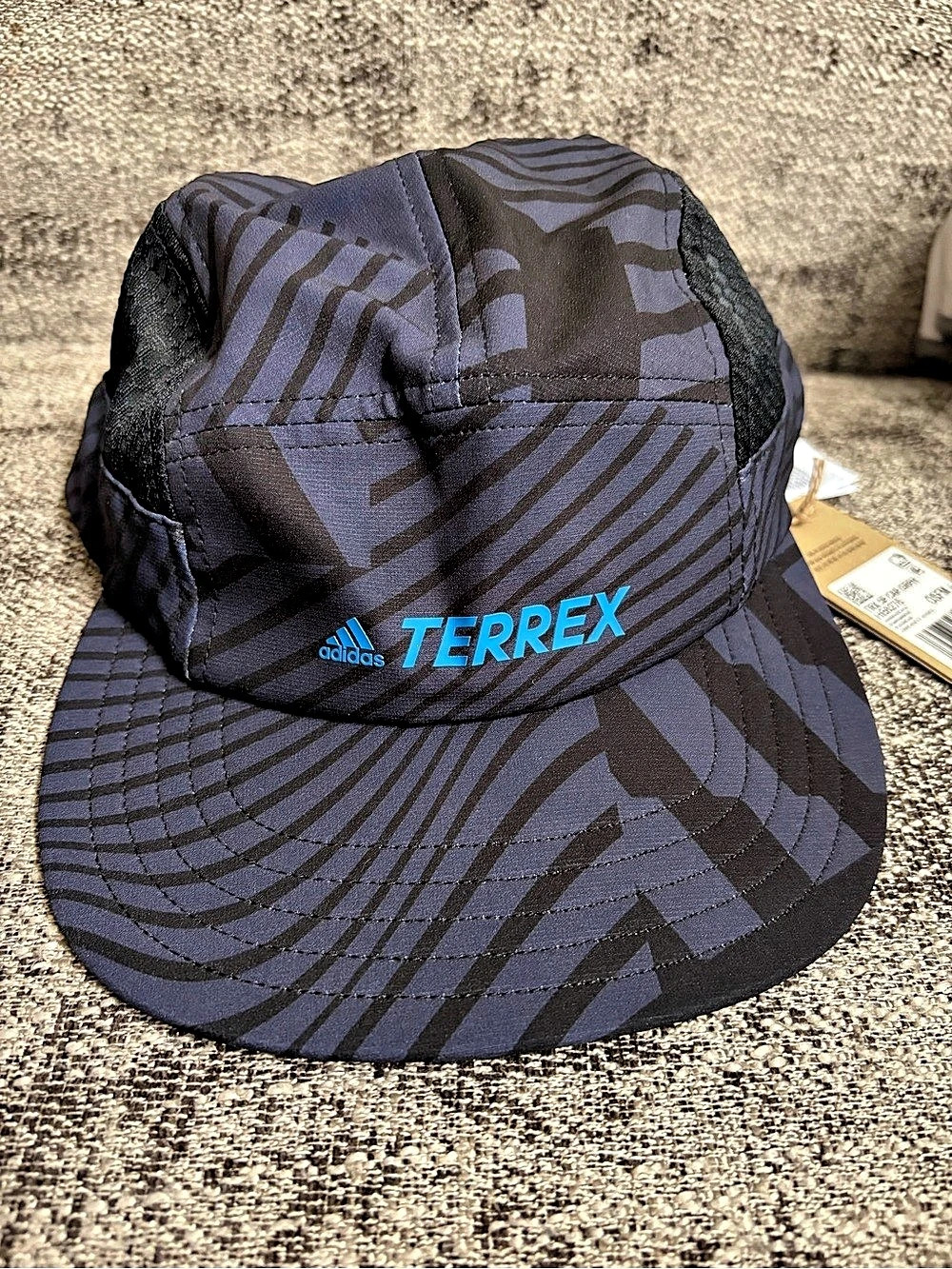 adidas Terrex 5P Cap Geometric Cap in Black & Blue NWT
